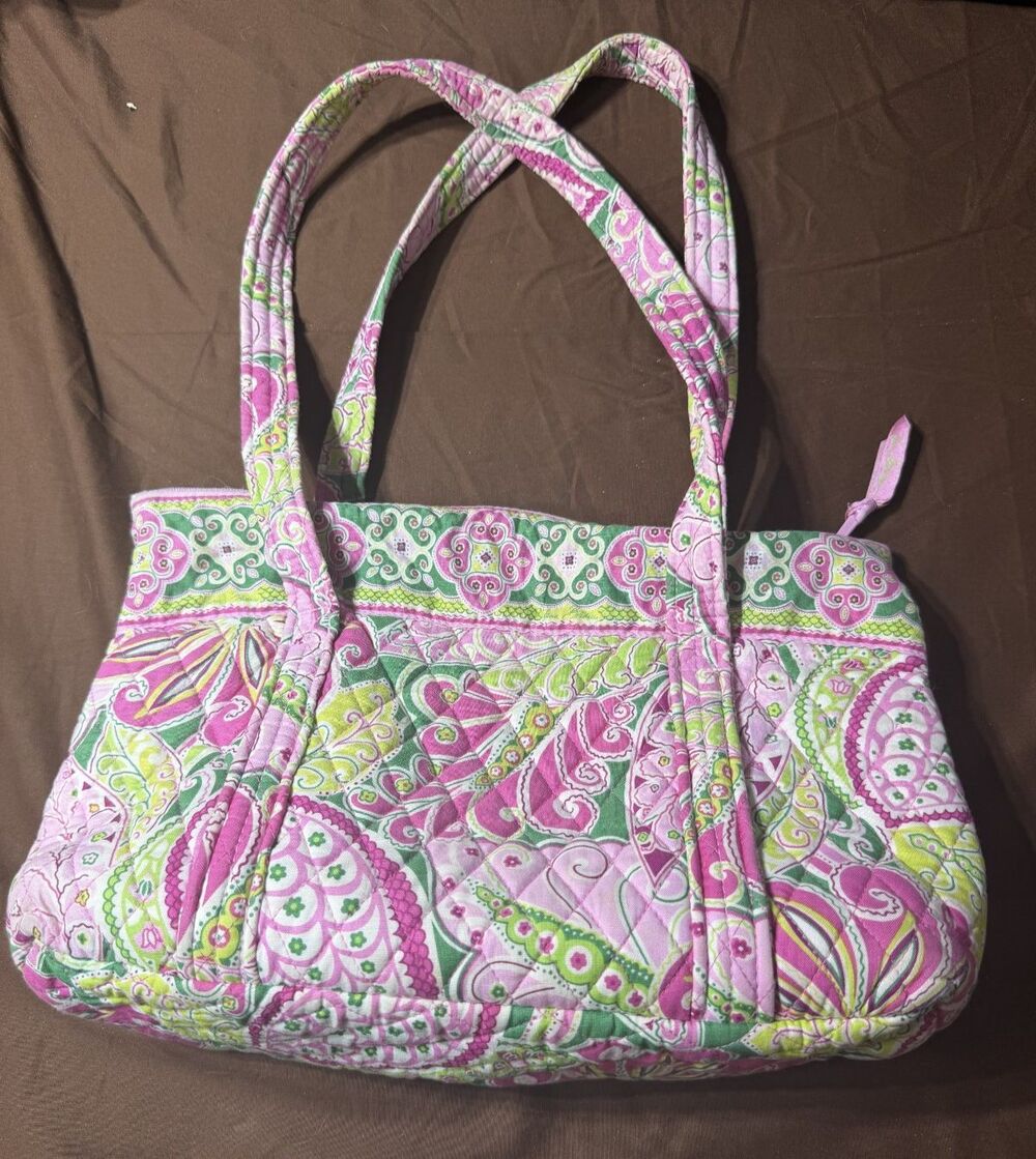 Vera Bradley Betsy Shoulder Bag Tote Pinwheel Pink VGUC